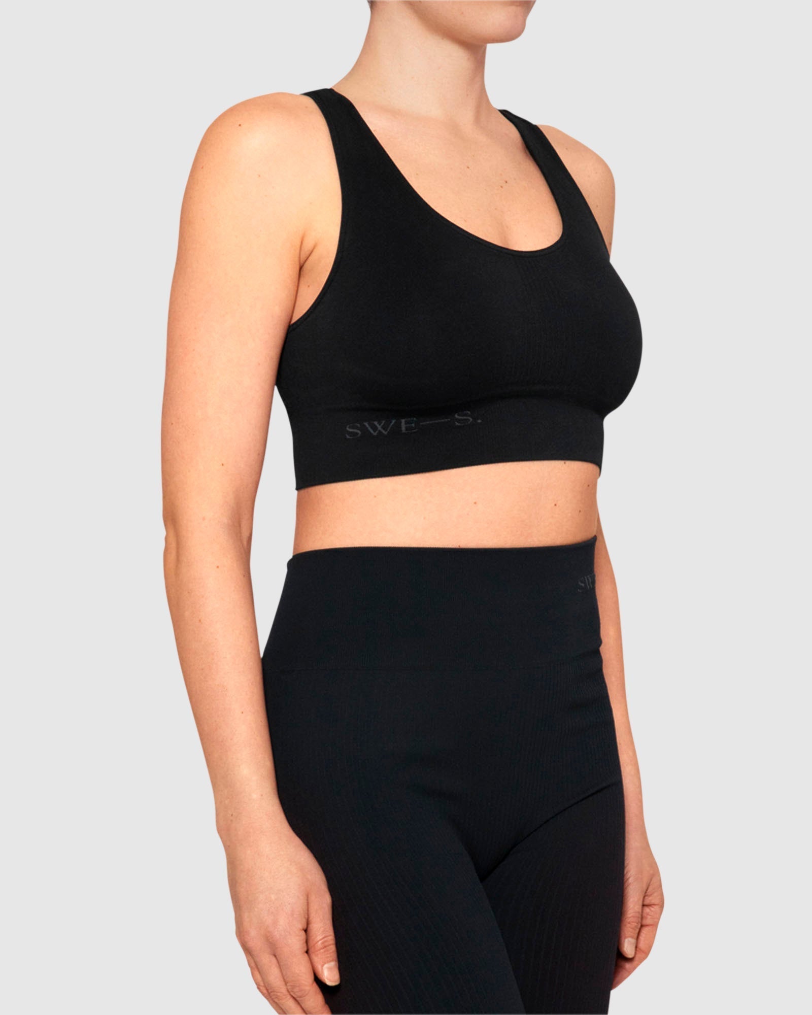 Wilma Rib Crop Top - Black