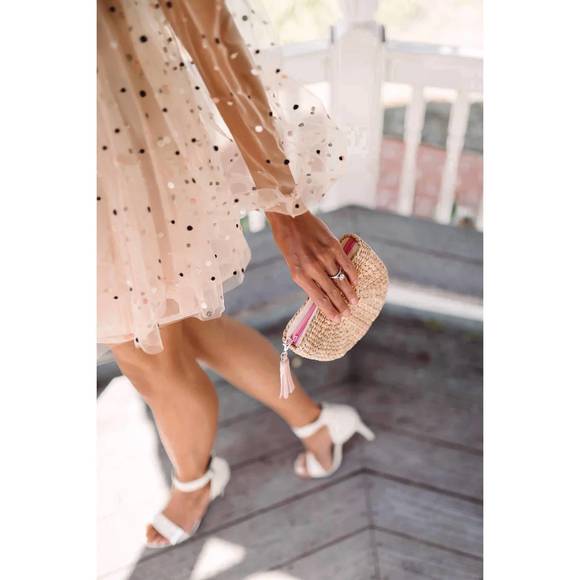 Casey Pouch with Tassel - Blush