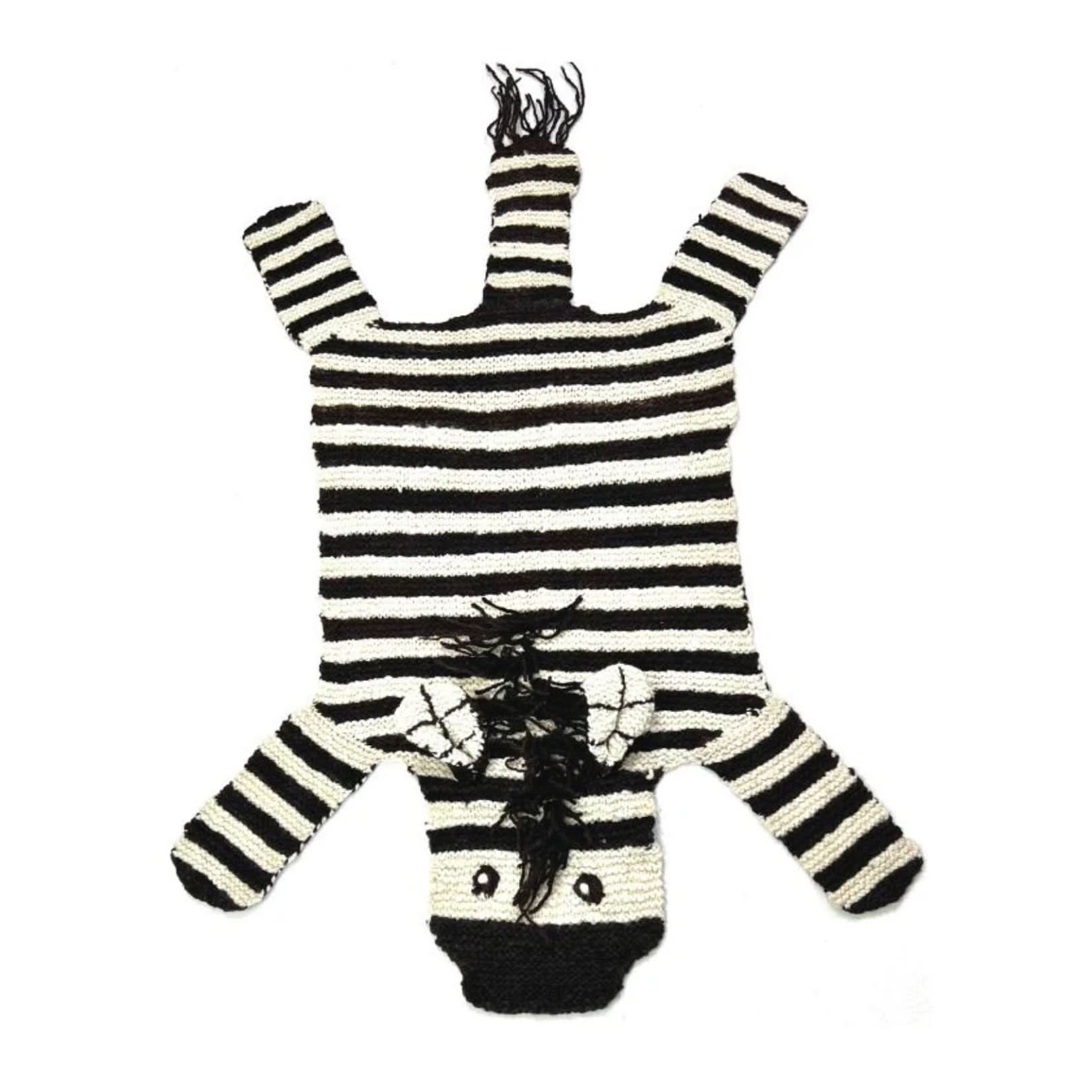 Organic Wool Play Mat + Nursery Rug  | Zebra
