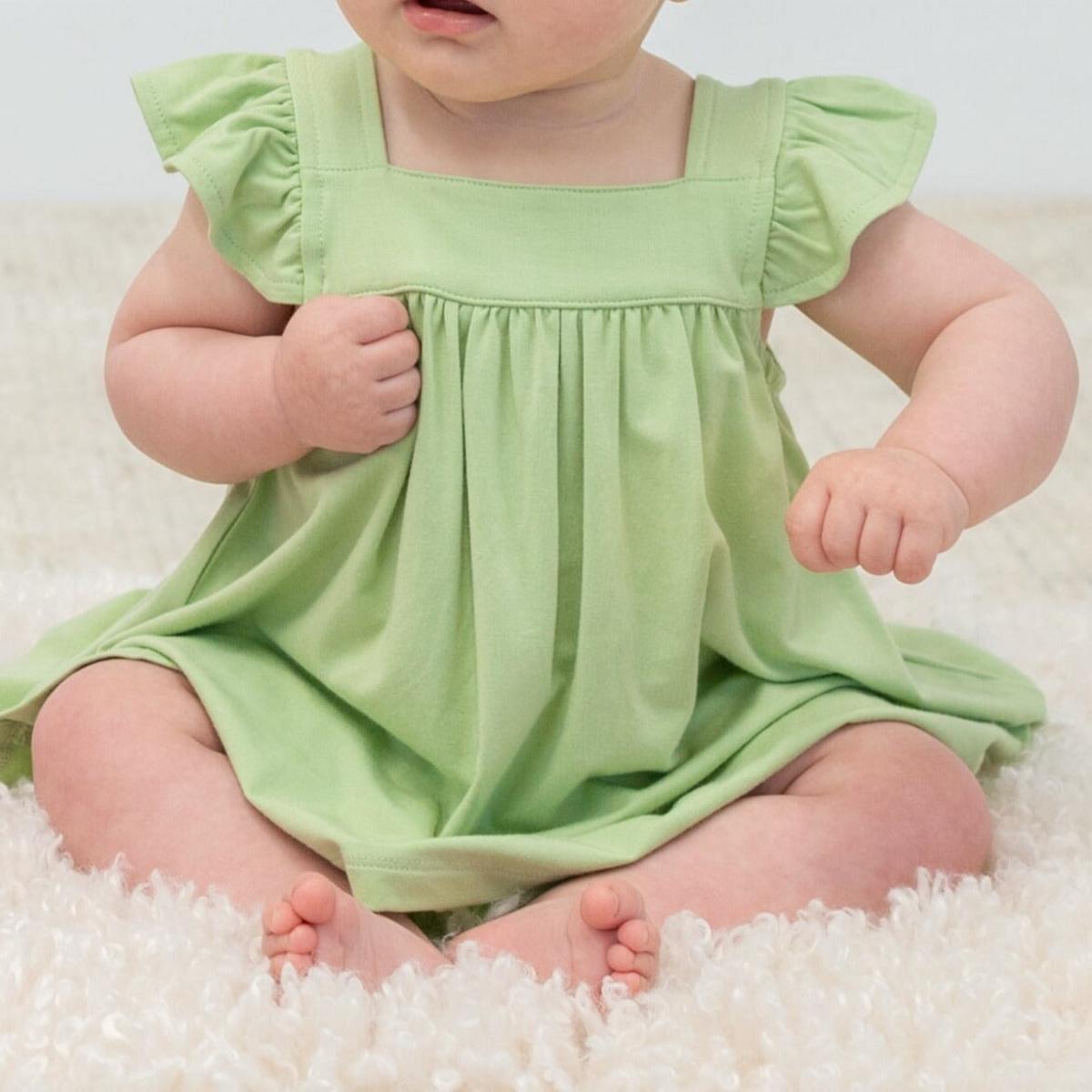 Ruffle Dress & Bloomer - Sage