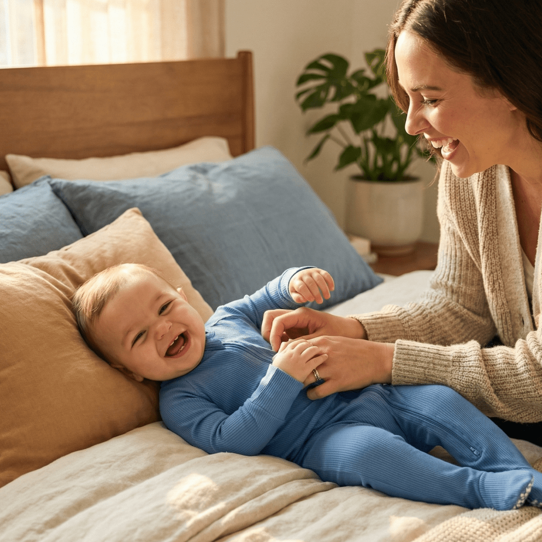 Zipper Footie Captain Blue