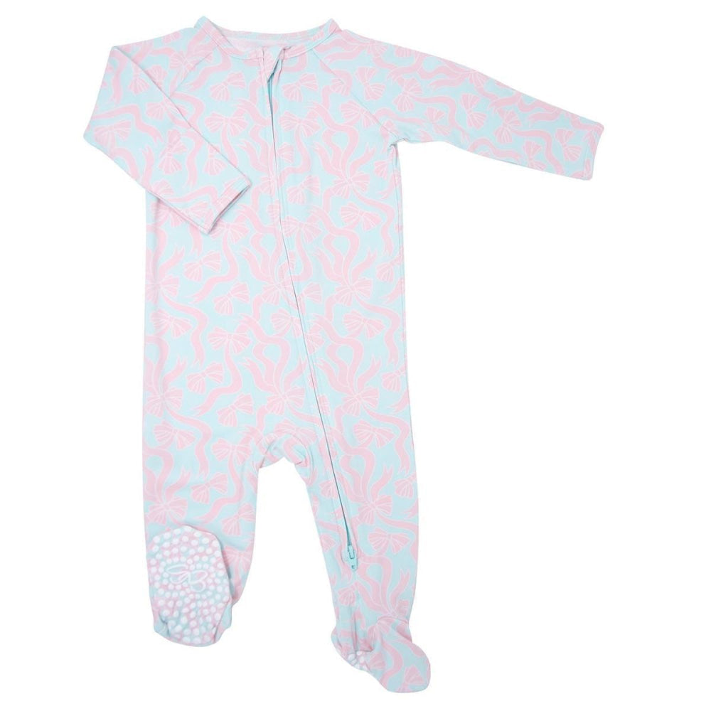 Zipper Footie - Darling Bows