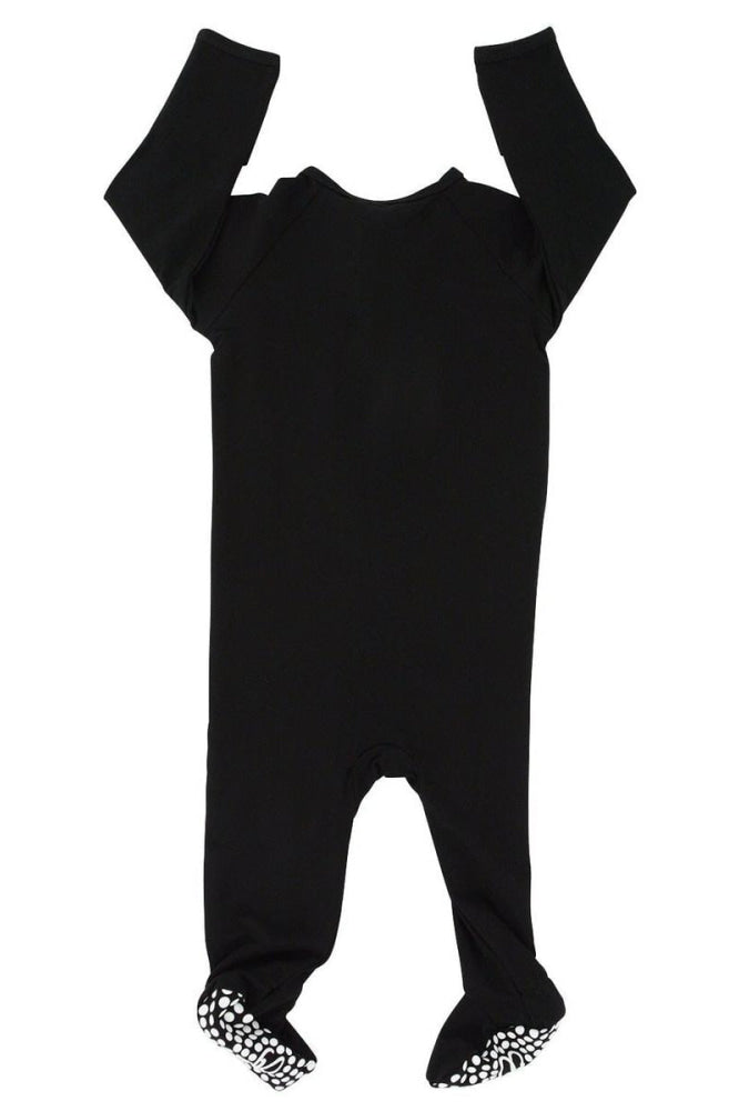 Zipper Footie - Midnight Black