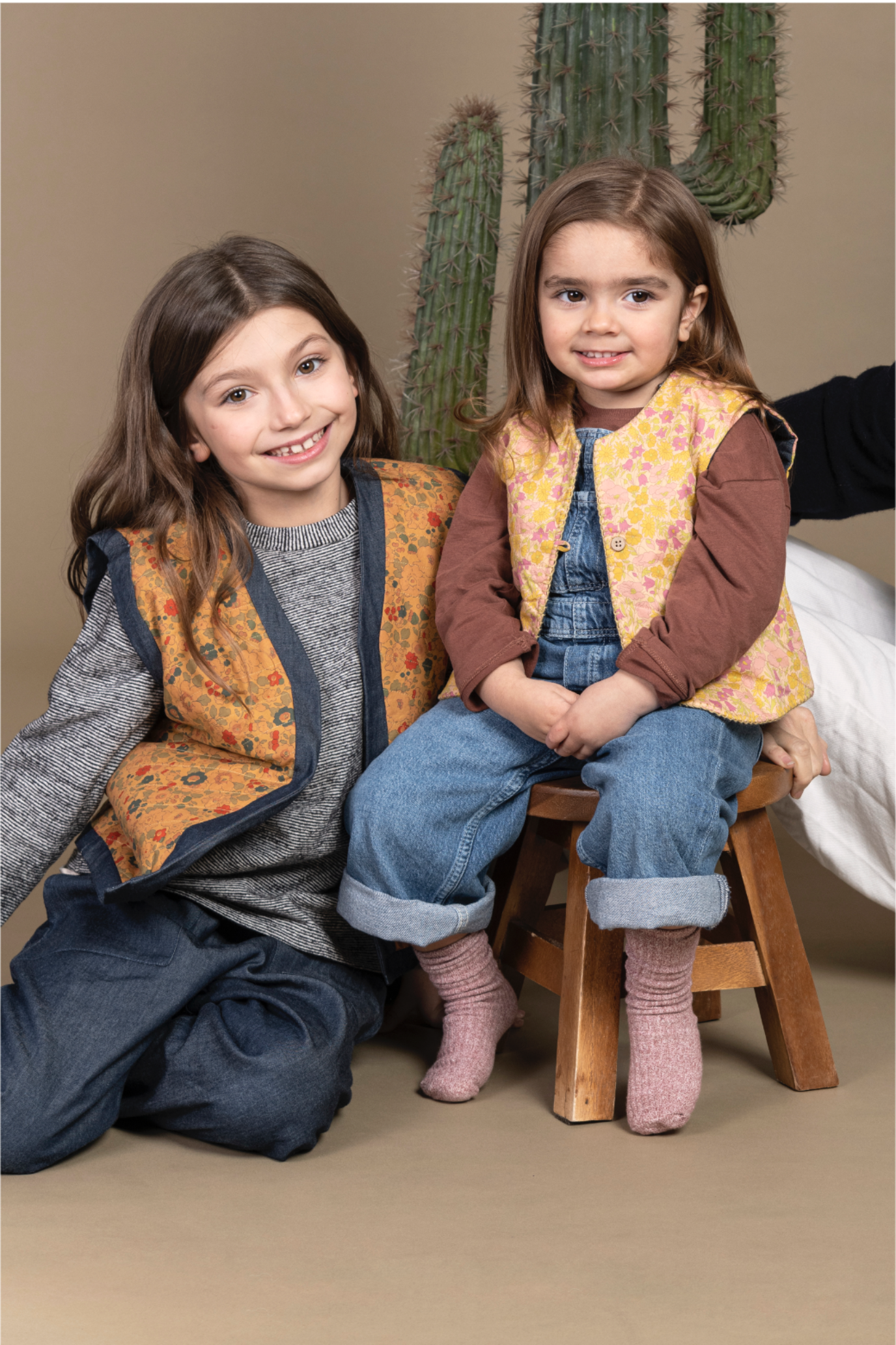 Reversible Baby Vest - Cream Liberty
