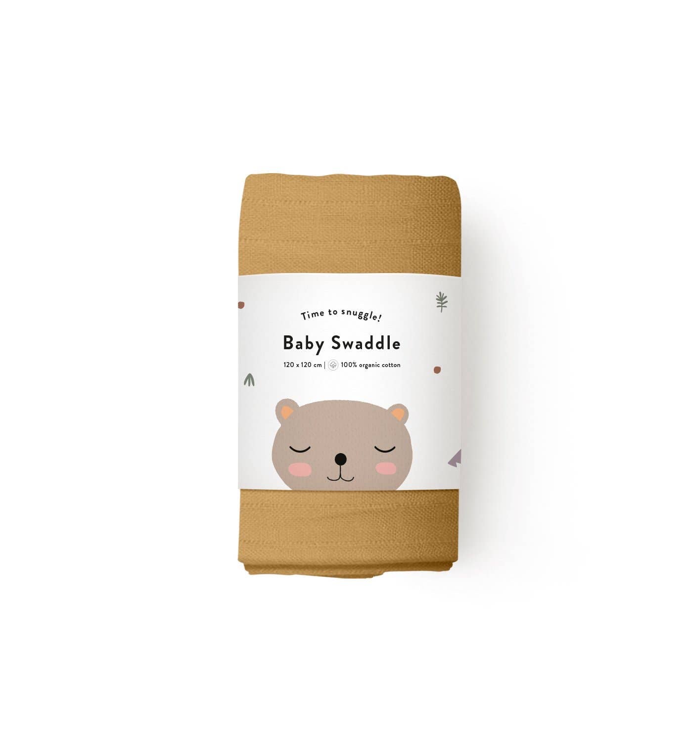 Organic Baby Swaddle - Ochre Swaddle Little Otja   