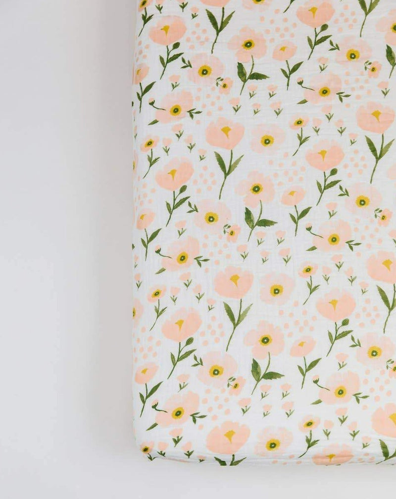 Blush Bloom Crib Sheet | Clementine Kids