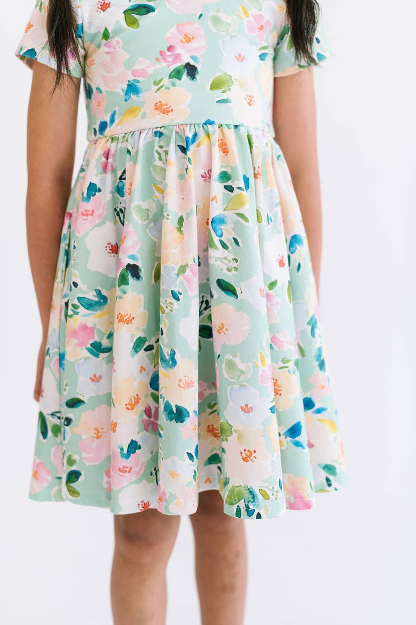 Classic Twirl in Watercolor Floral  Ollie Jay   