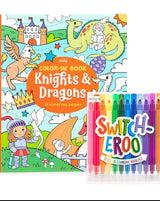 Knights And Dragon Switcheroo Coloring Pack