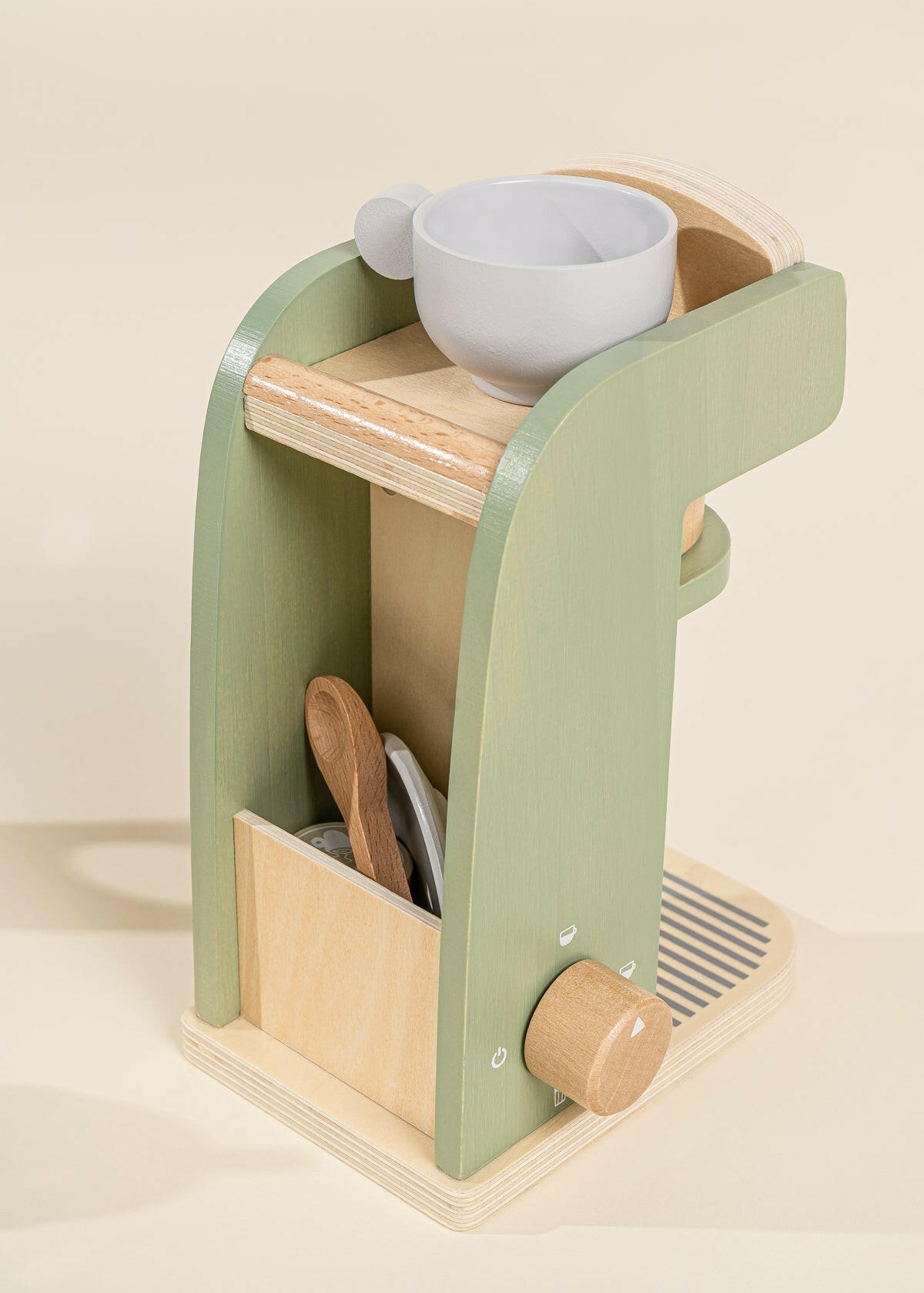 Wooden Coffee Maker Set - Seafoam & Tera Play Kitchen Coco Village   