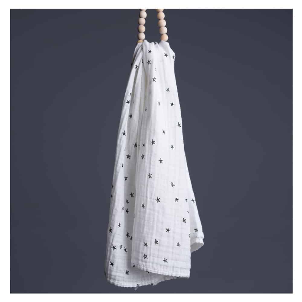 Organic Muslin Swaddle - Stars Swaddles Wee Gallery   