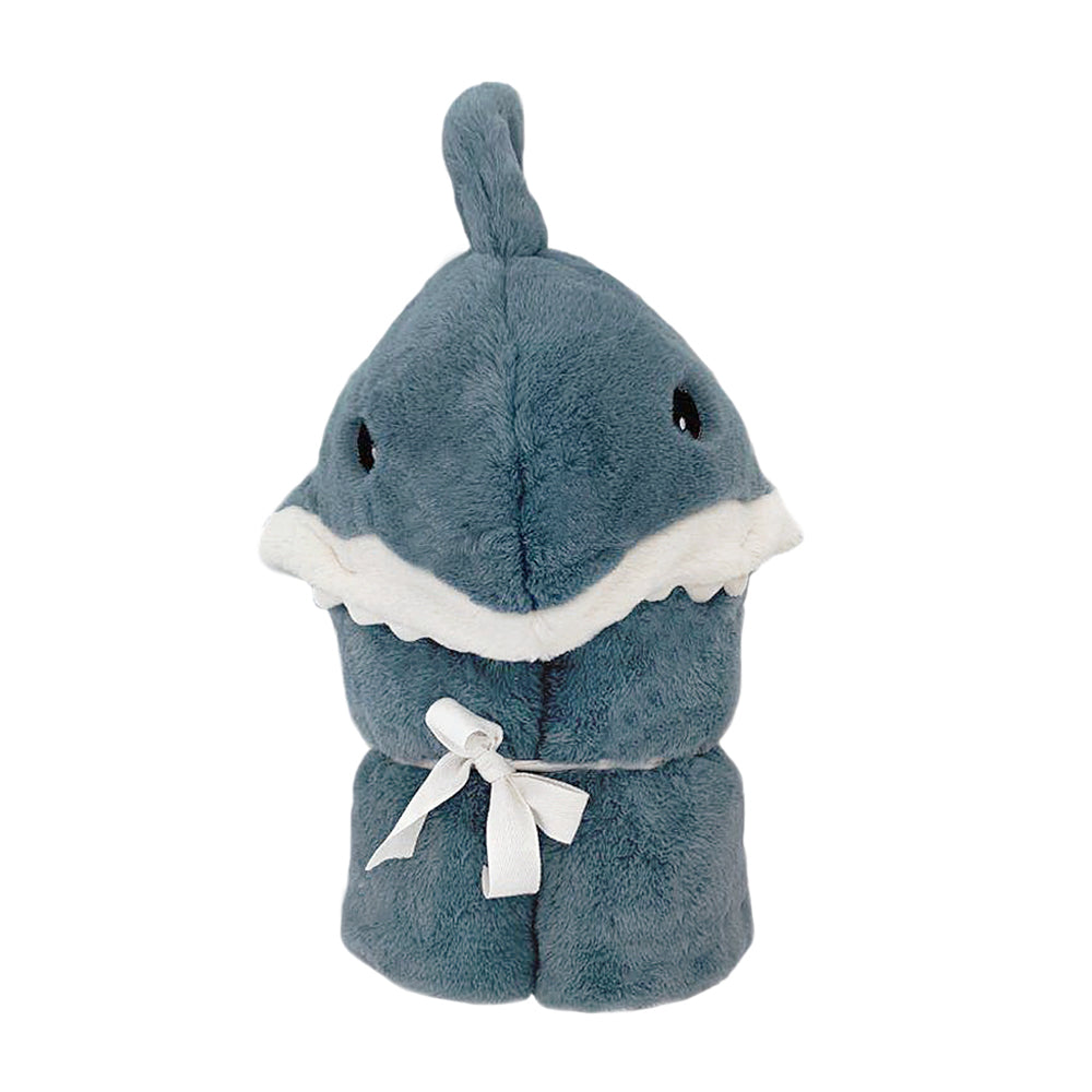 'Seaborn' Plush Shark Hooded Blanket Blanket MON AMI   