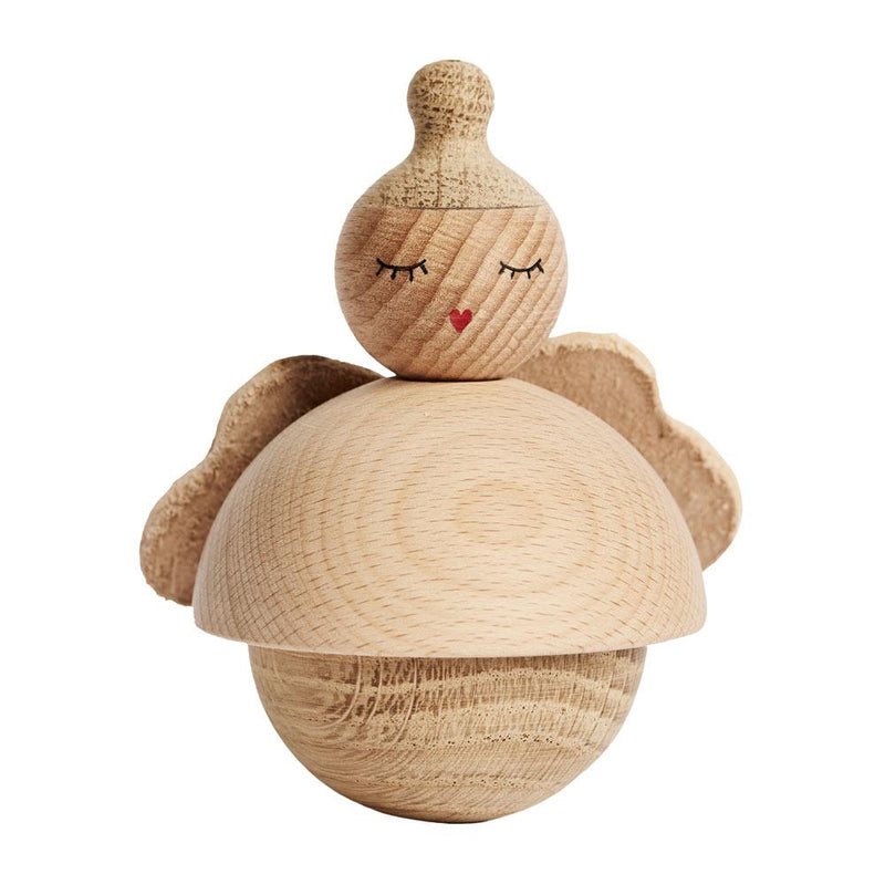 Small Wooden Angel with String Ornament