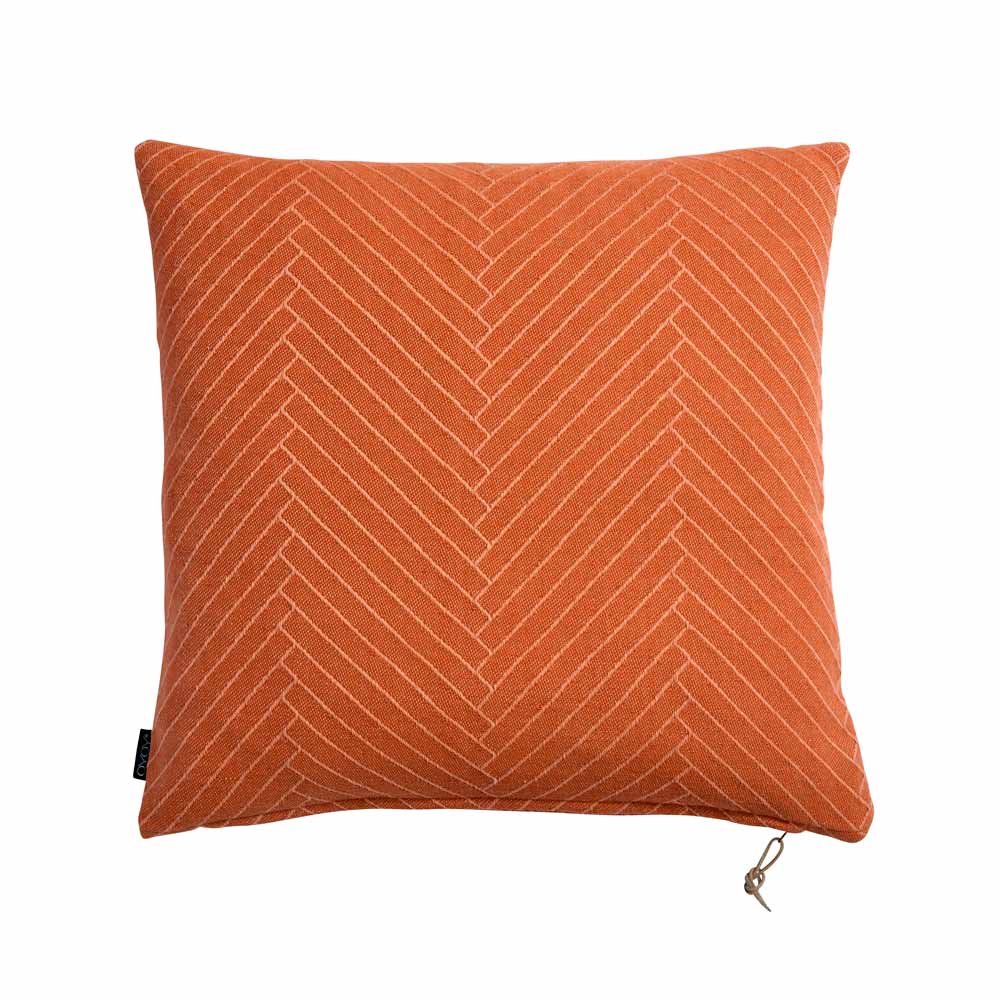 Fluffy Herringbone Pillow In Caramel  OYOY   