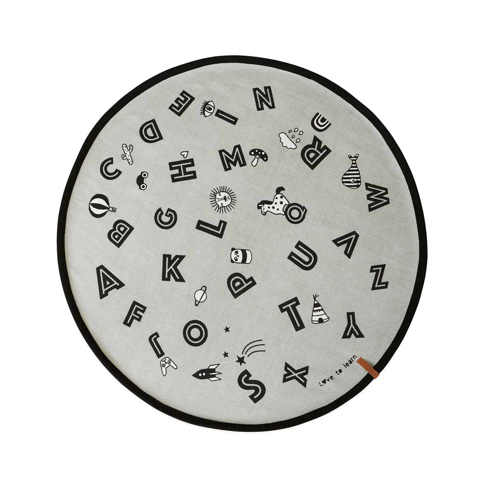 The Alphabet Rug - Light Grey Rugs OYOY   