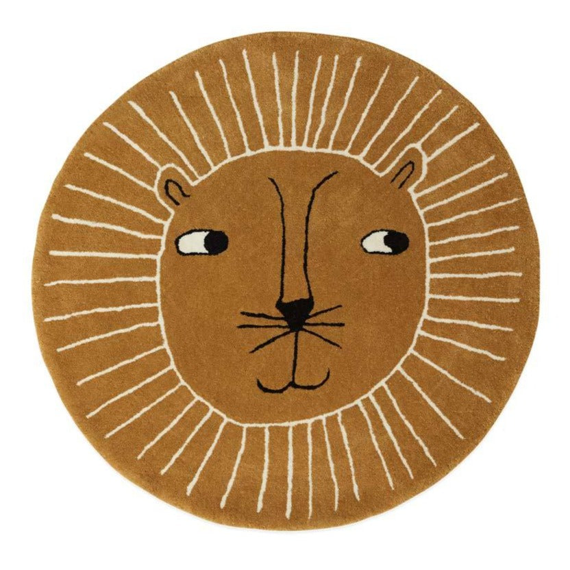 Lion Rug - Caramel Rugs OYOY   