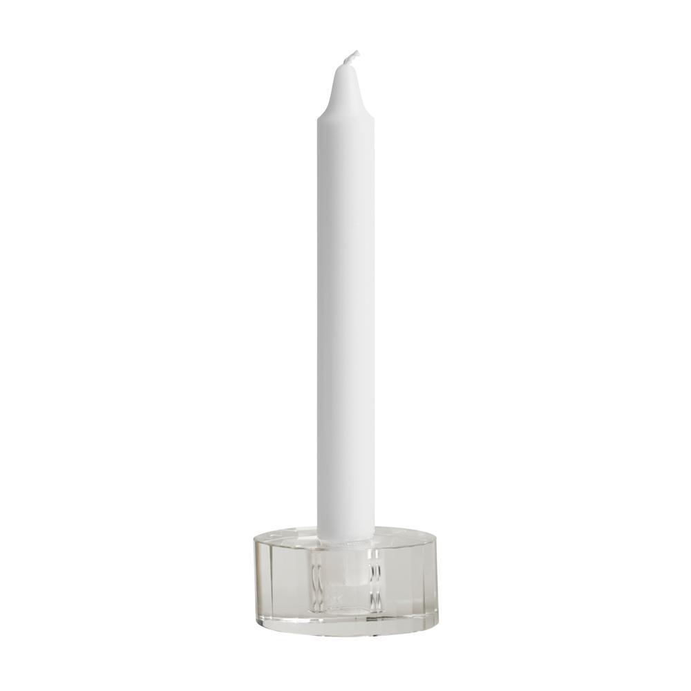 Nordic Glass Candleholder - Low Facet - Clear  OYOY   