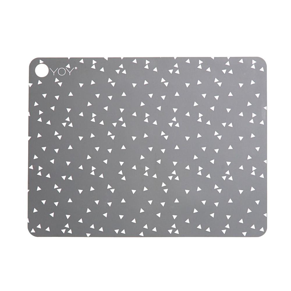 Placemat Triangle - 2 Pcs/Pack - Light Grey Feeding OYOY   