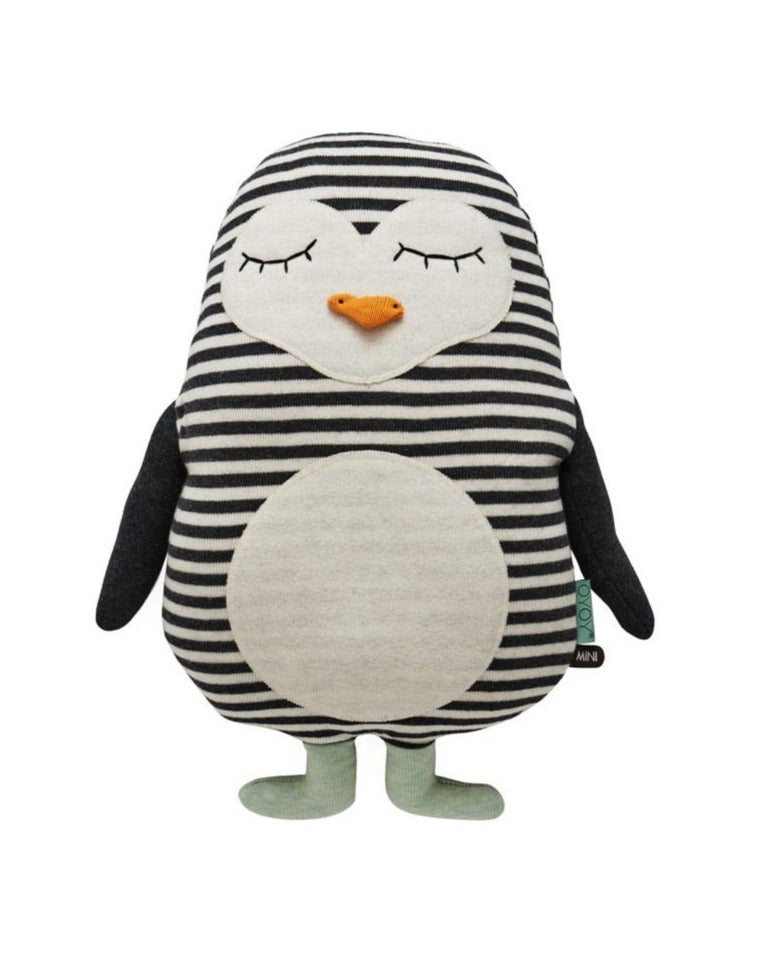 Penguin Pingo Cushion - White / Black Stuffies OYOY   