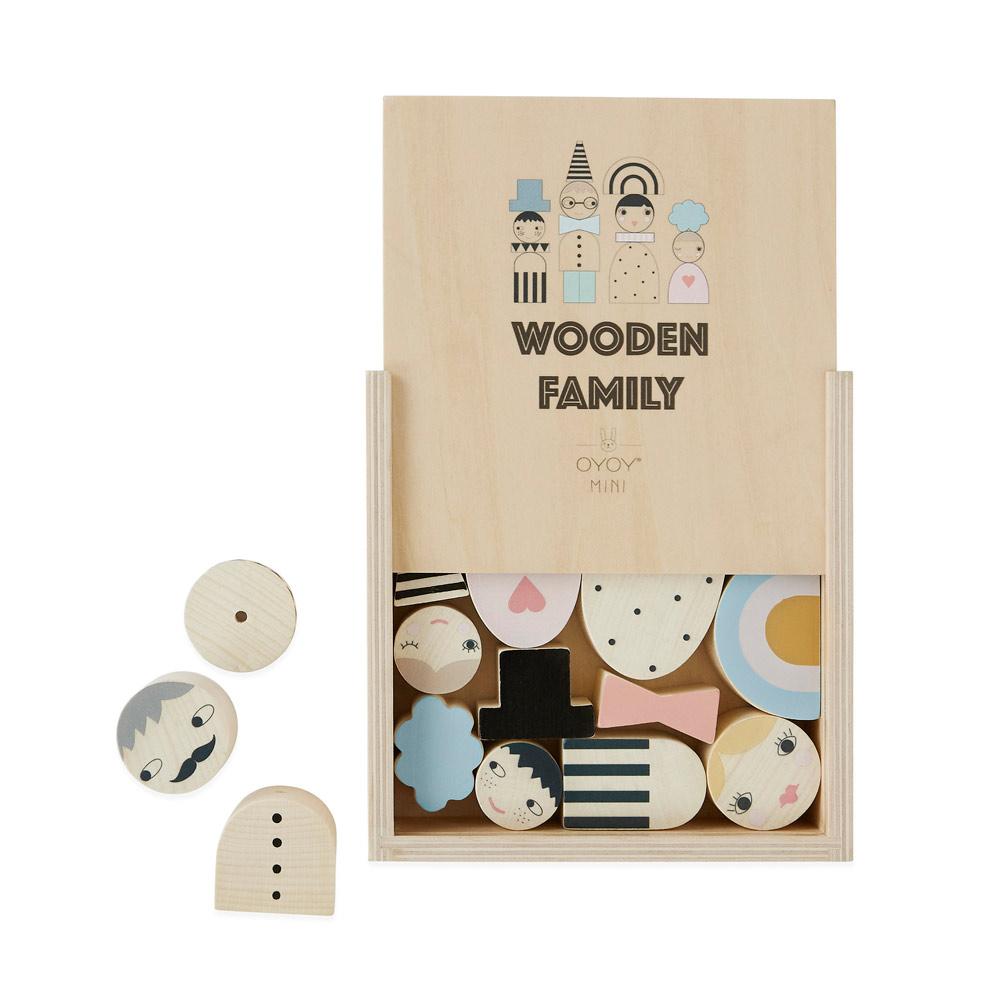 Wooden Family Bricks - Nature Wooden Toys OYOY   