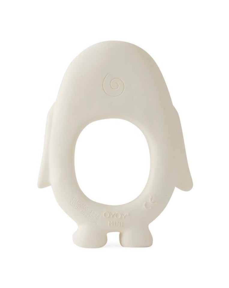 Penguin Baby Teether White Baby Essentials OYOY   