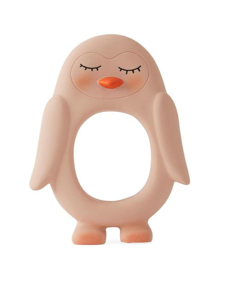 Penguin Baby Teether - Rose Baby Essentials OYOY   