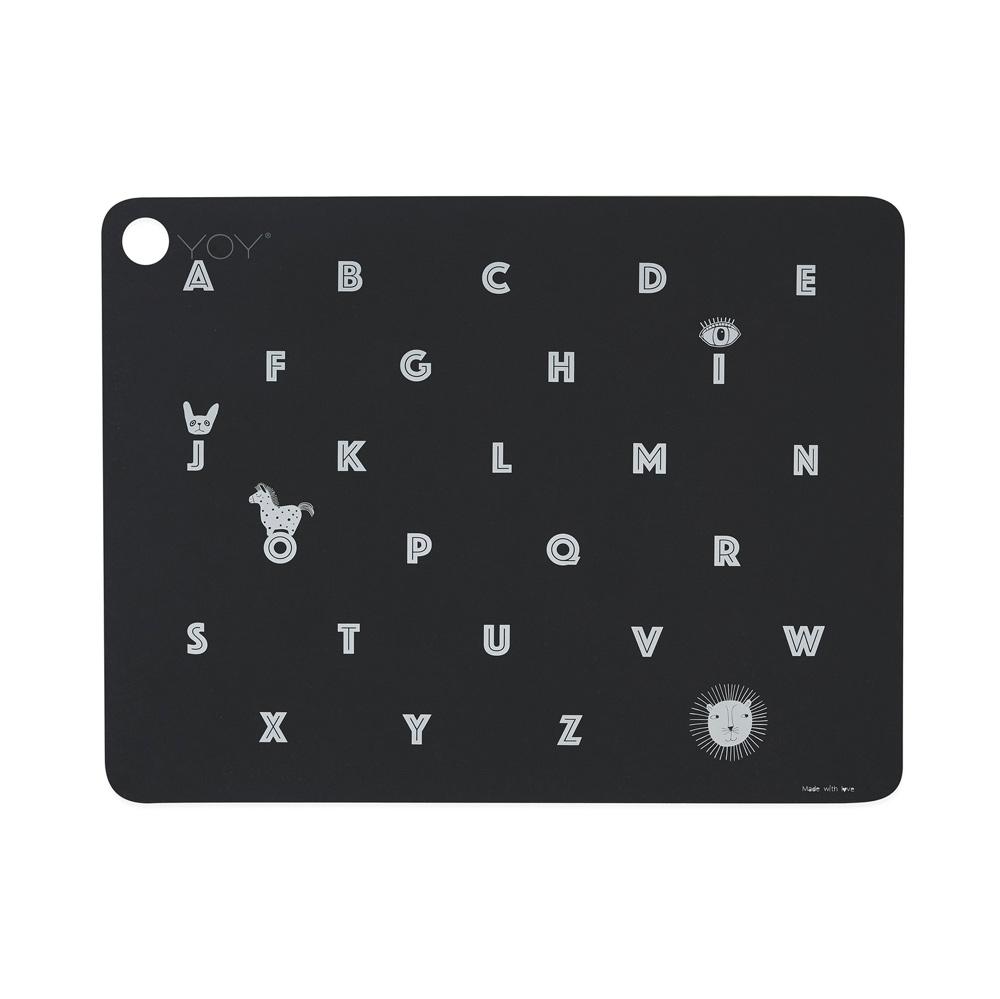 Placemat Alphabet - Anthracite Feeding OYOY   