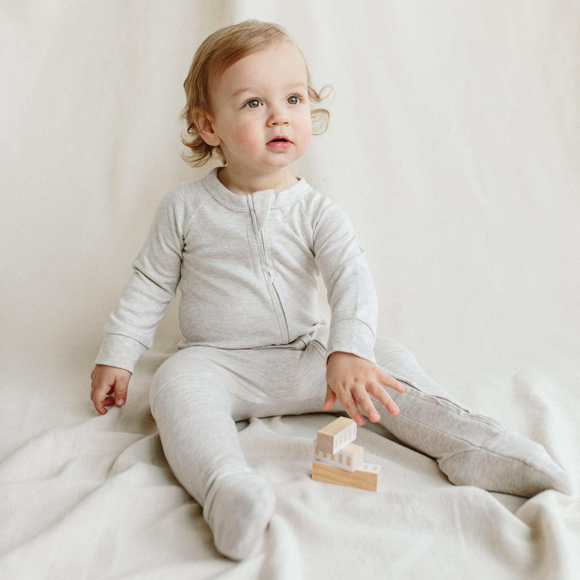 ZIPPER JUMPSUIT | STORM GRAY by goumikids  goumikids 6-12M  