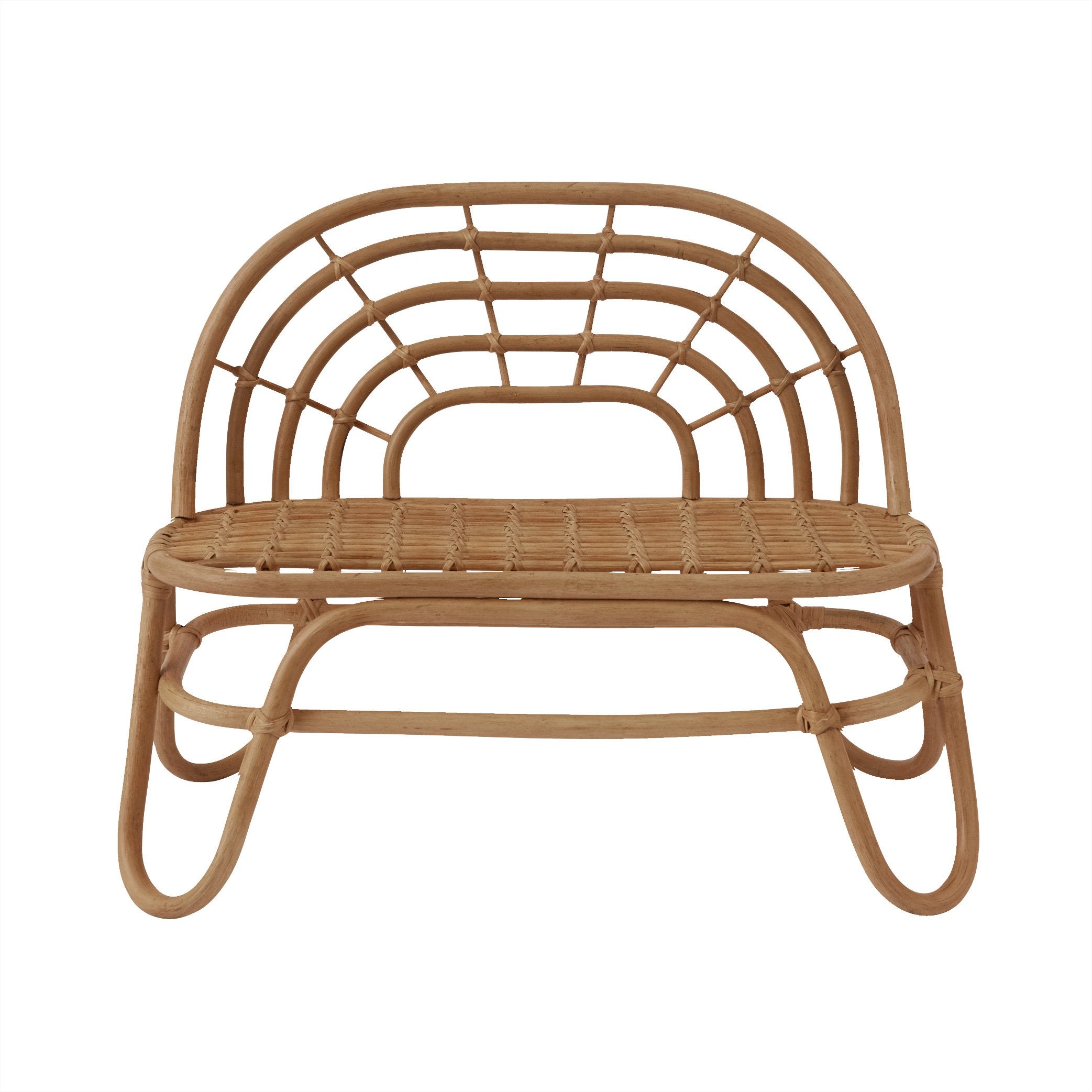 Rainbow Rattan Mini Bench Playroom Furniture OYOY   