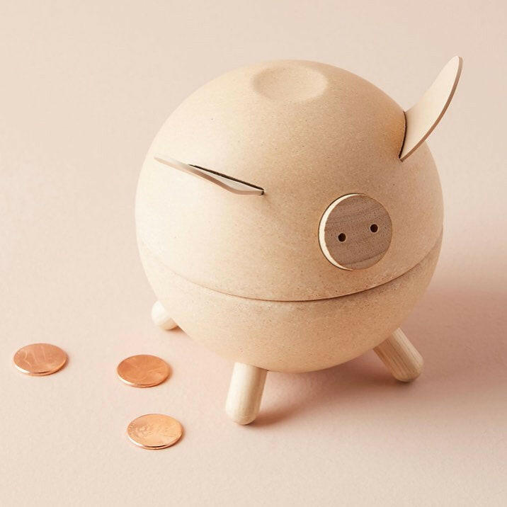 Piggy Bank - White Kids Toys PlanToys White  