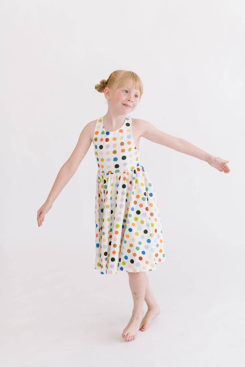 Sofia Dress in Bold Dots  Ollie Jay   