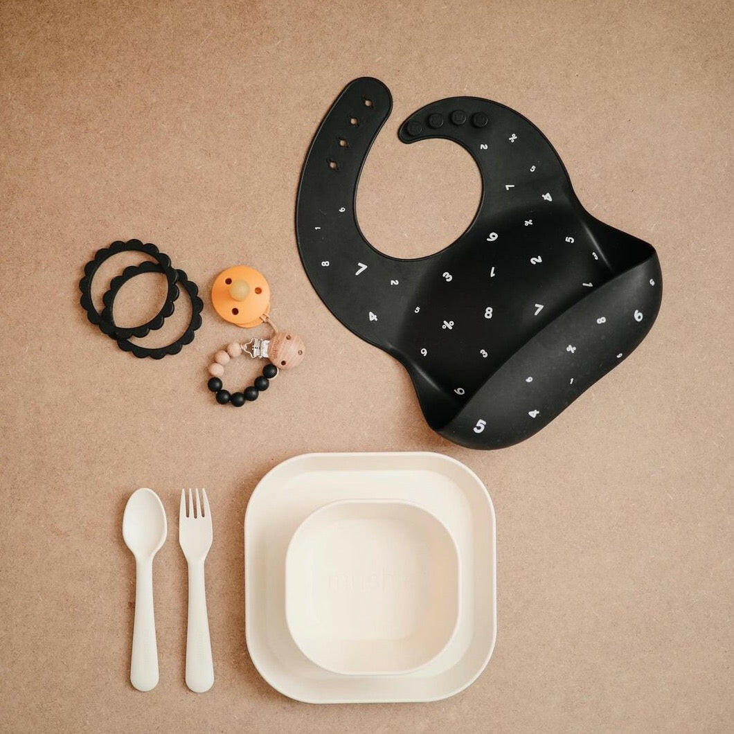 Flower Teething Bracelet 3 - Pack Black / Natural / Caramel Baby Essentials Mushie   
