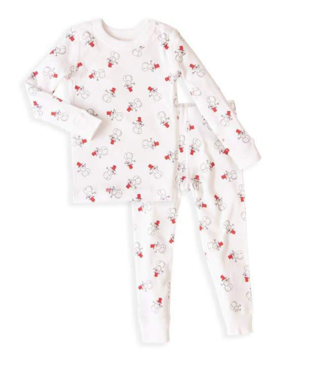 Organic Long Sleeve Pajamas - Snowmen