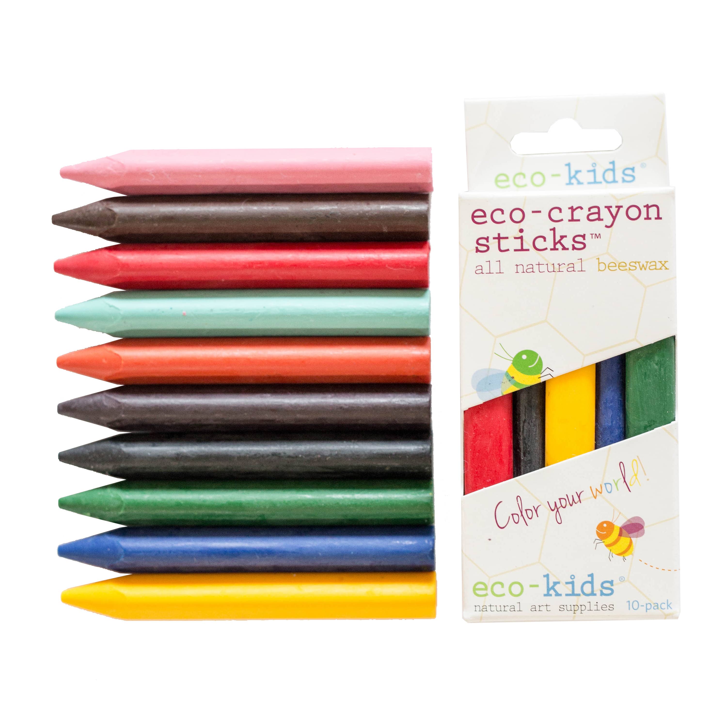 Eco-crayon sticks - 10 pack Art Supplies Eco Kids   