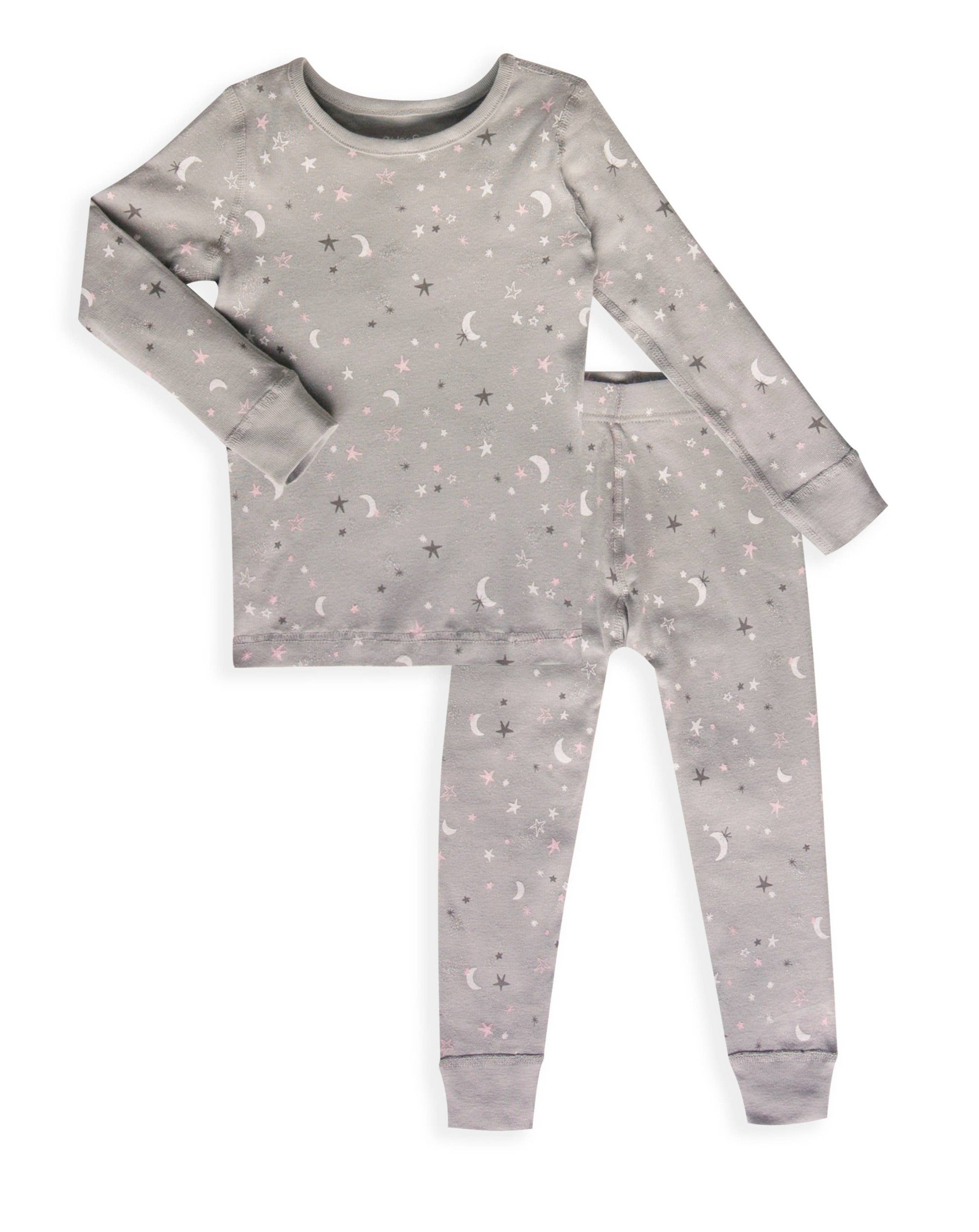 Organic Long Sleeve Pajamas - Stardust Stars Pajamas Skylar Luna   