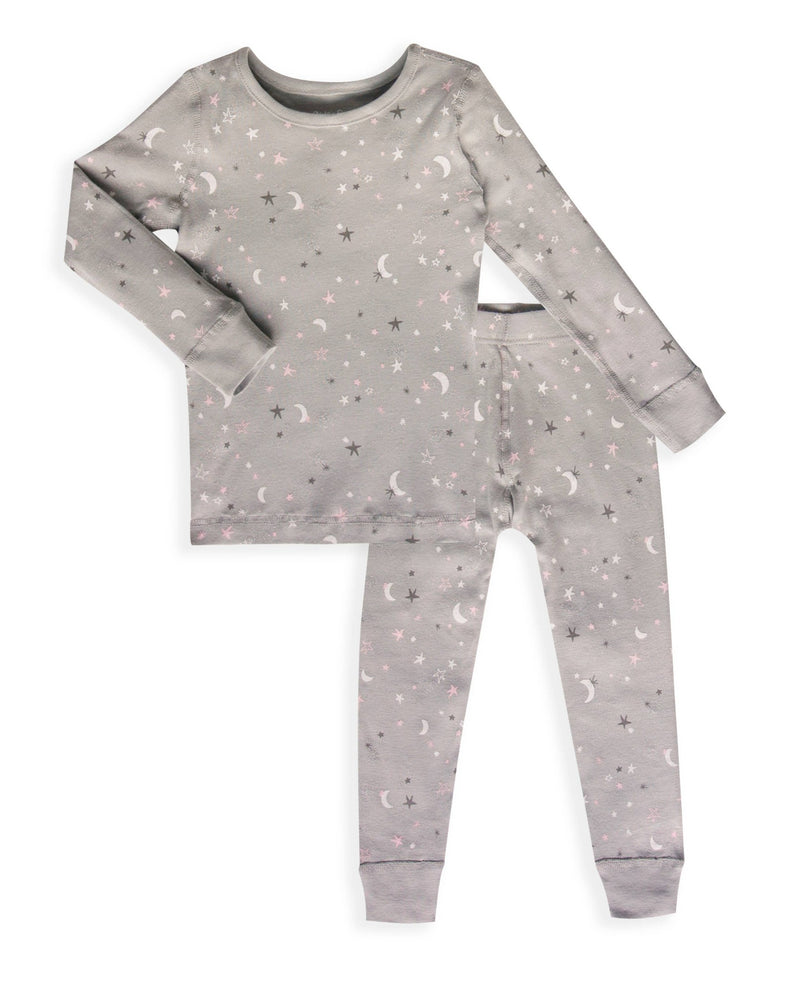 Organic Long Sleeve Pajamas - Stardust Stars – Little Wonder & Co