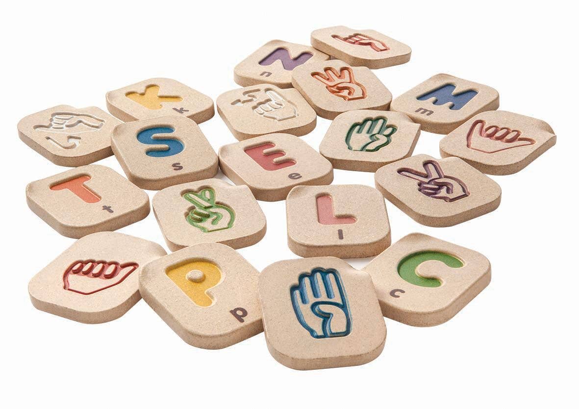 Hand Sign Alphabet A-Z Kids Toys PlanToys   