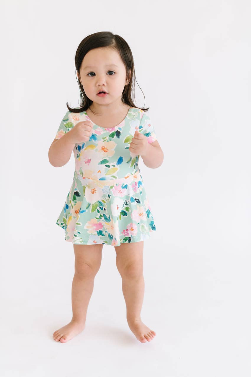 Skirted Leo in Watercolor Floral  Ollie Jay   