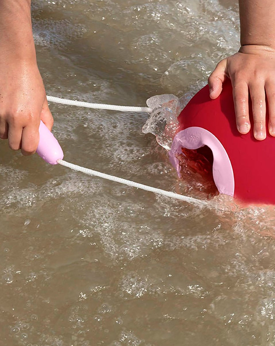 Ballo Beach Bucket - Cherry Red & Sweet Pink Beach & Sand Toys Quut   