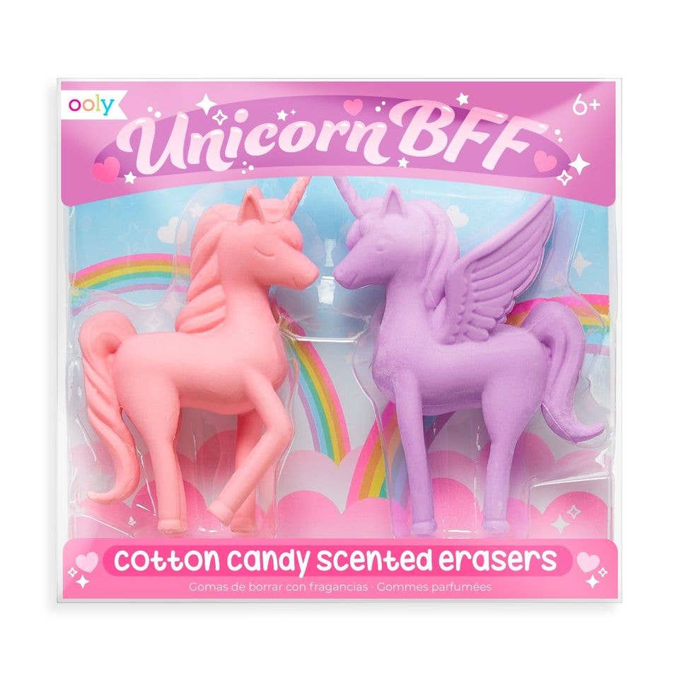 Unicorn B.F.F. Scented Erasers - Set of 2 Art Supplies OOLY - Art & School Supplies   