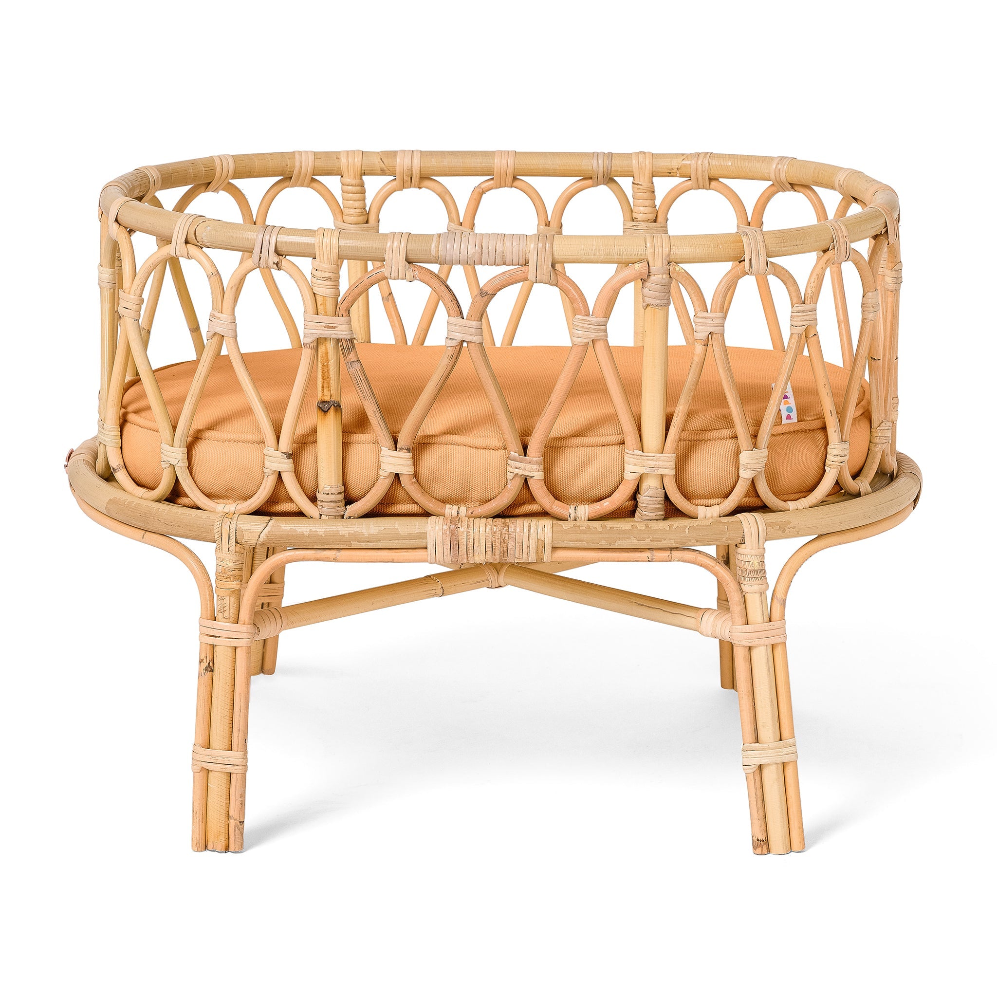 Rattan Doll Crib Classic Collection Toy Poppie Toys Clay  