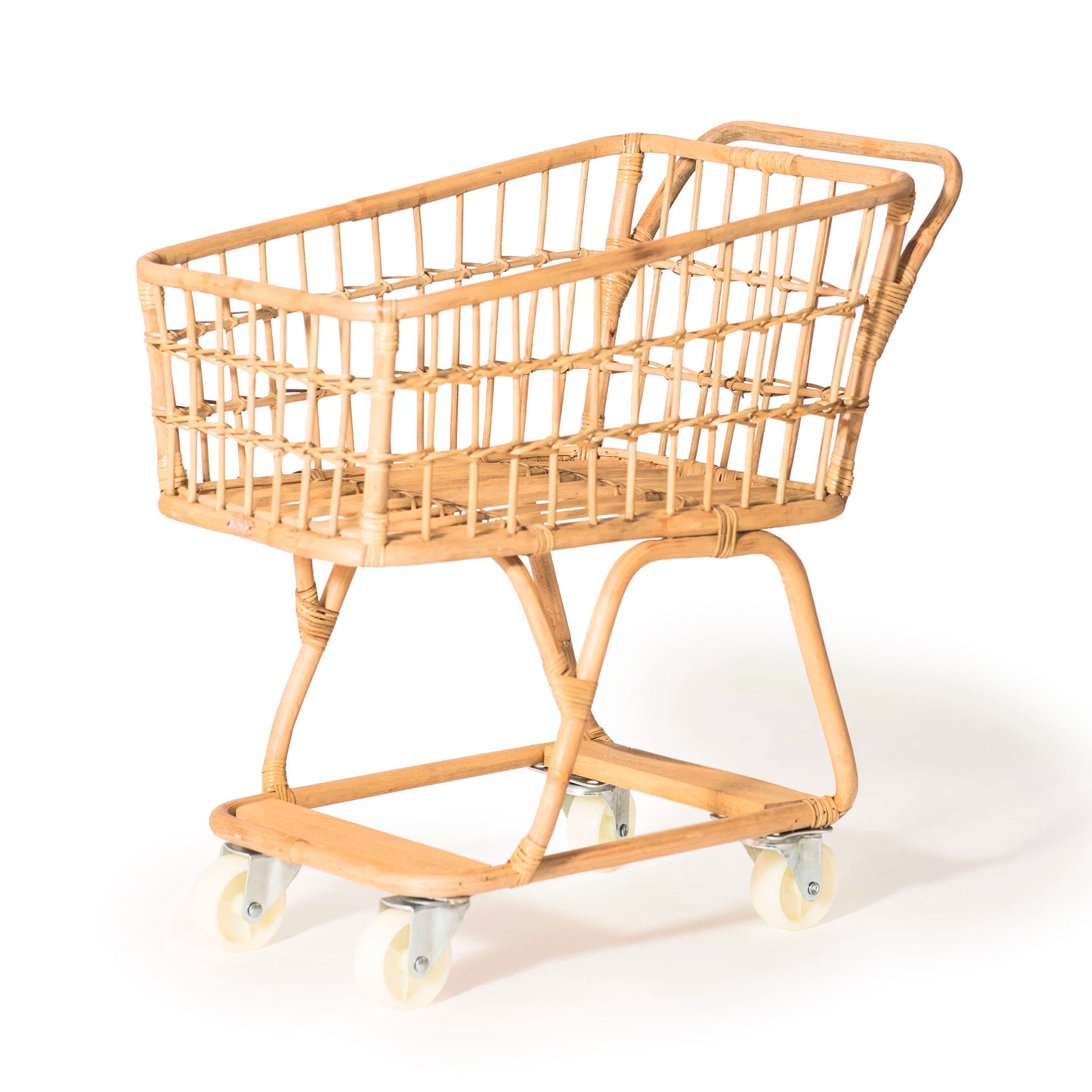 Rattan Toy Shopping Cart  Poppie Toys   