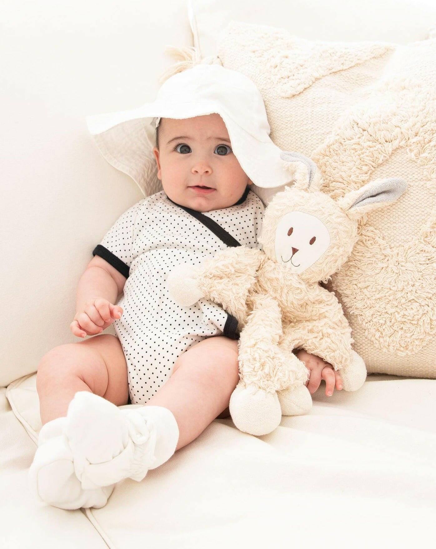 Organic Snuggle Bunny Toy - Sky Blue Ears Lovey Under the Nile   