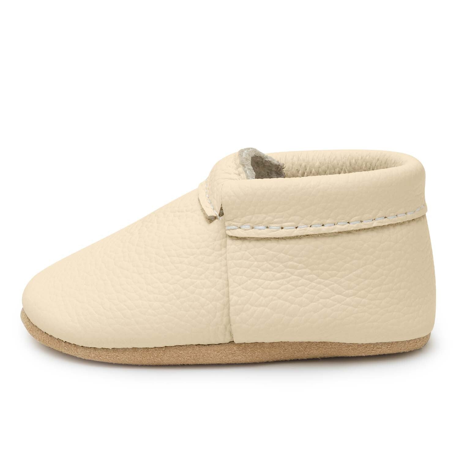 Latte Fringeless Moccasins Fringeless Moccasins BirdRock Baby   