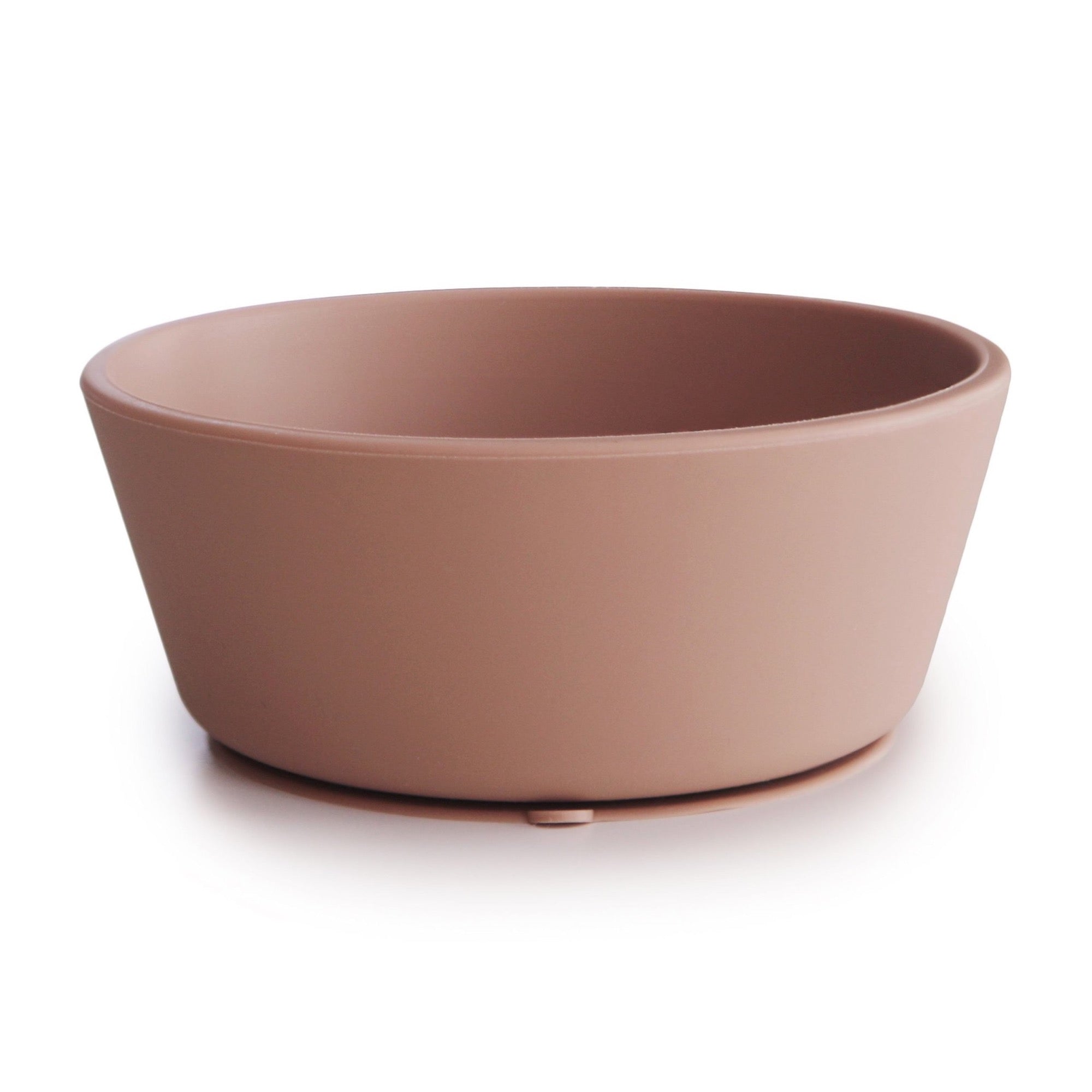 Silicone Suction Bowl Feeding Mushie Blush  