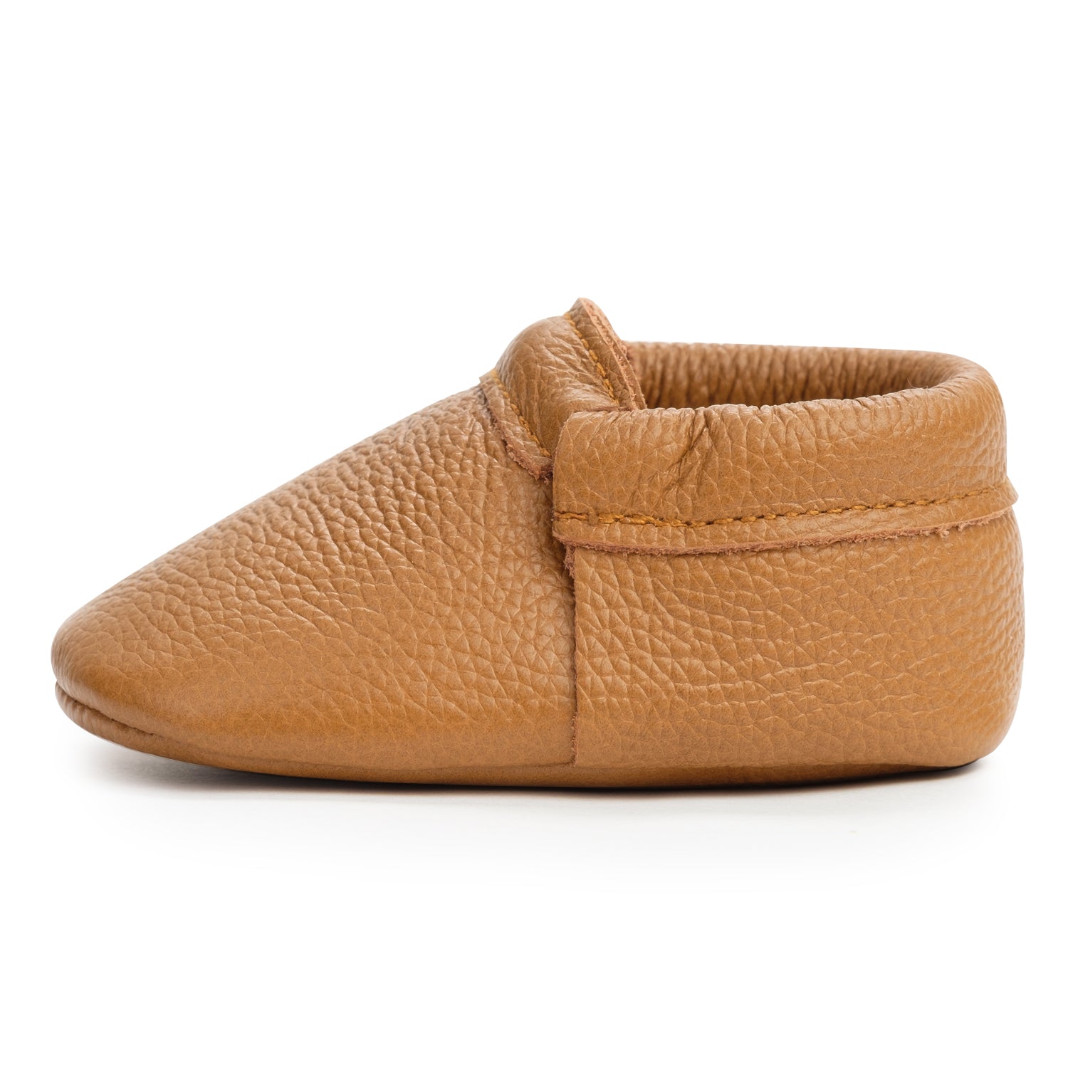 Classic Brown Fringeless Moccasins Fringeless Moccasins BirdRock Baby   