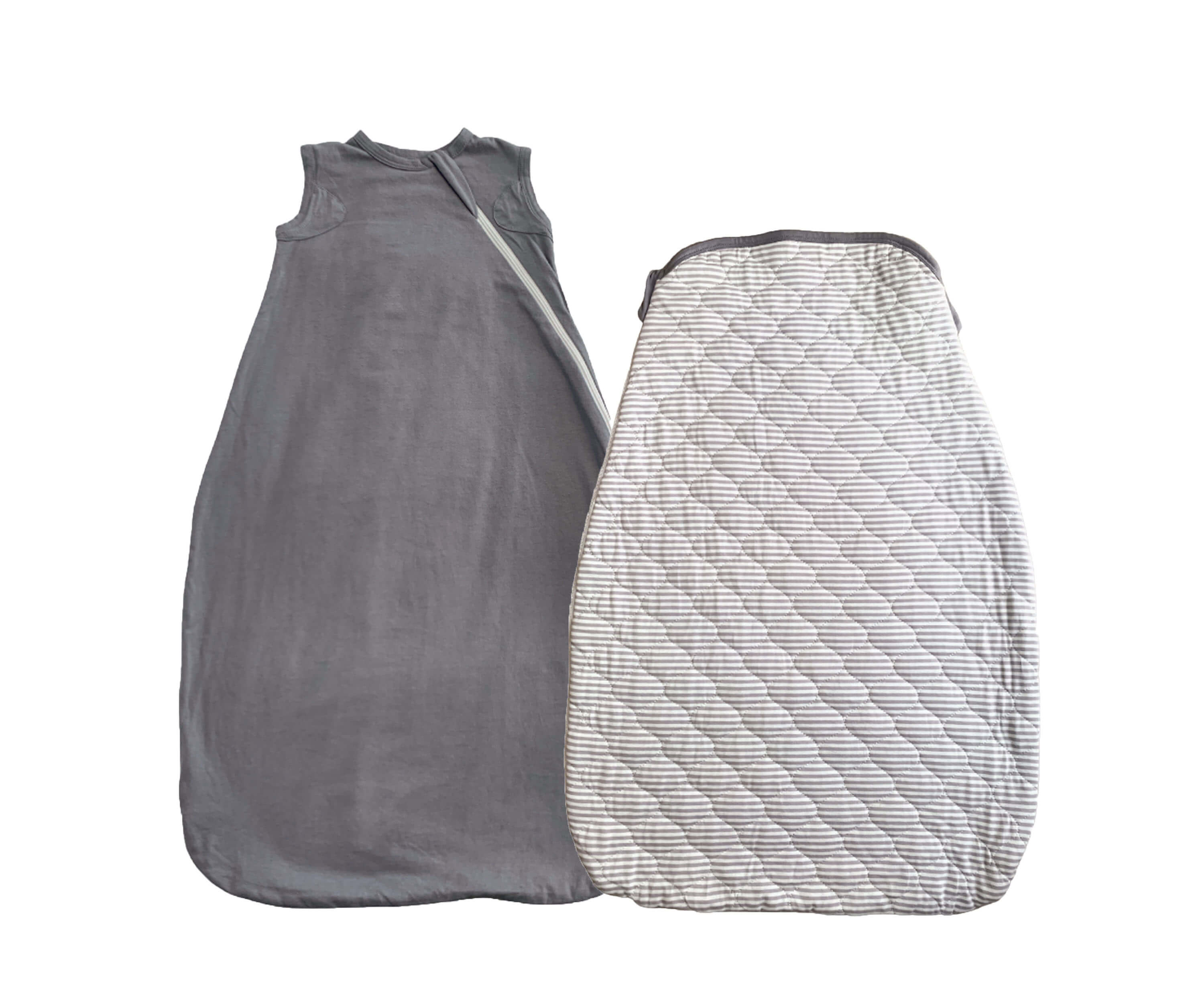 Stage 3: Laylo Sleeper Sack™ DUO (Sheet + Comforter) 100% Cotton Jersey embé® Sleep Sack + Cover Grey and Stripe Infant/Toddler (6-24 months)