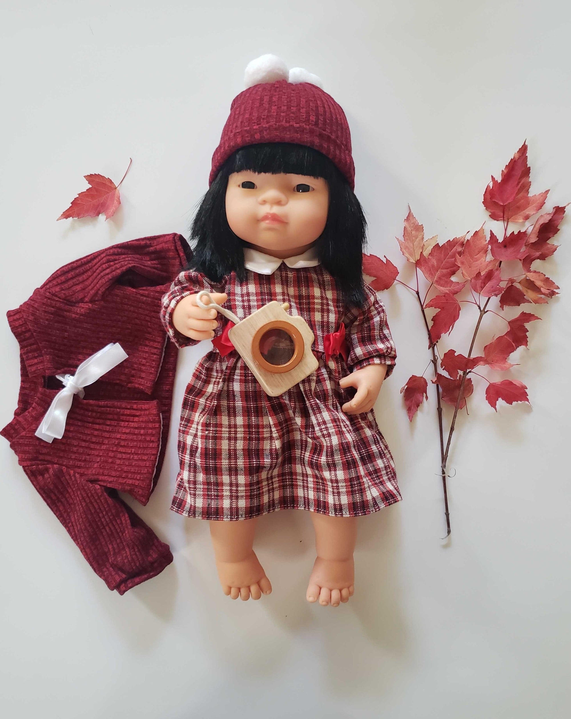 Baby Doll Cold Weather Dress set 15" Doll Clothing Miniland   