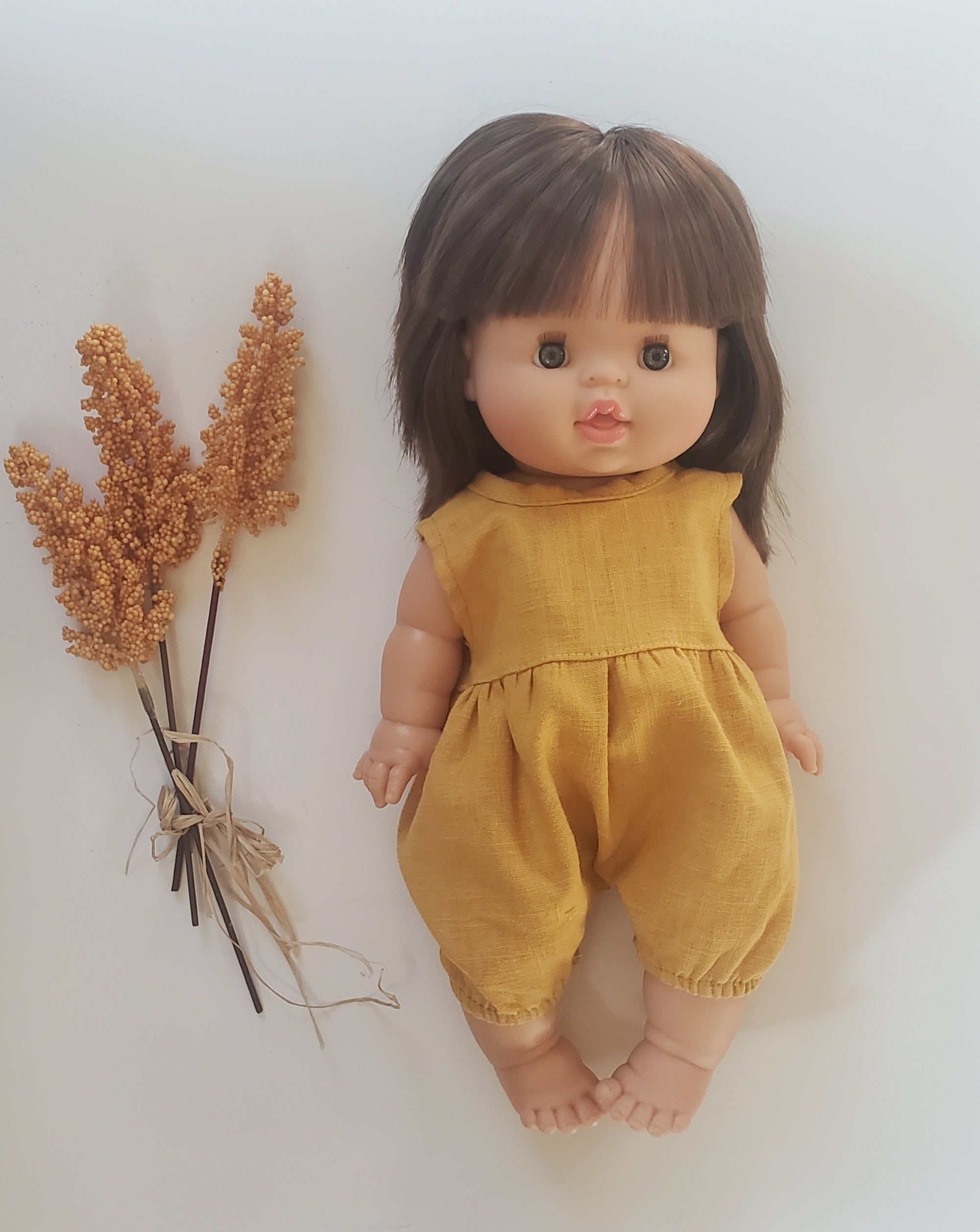 Minikane Romper - Mustard Doll Clothing Minikane   