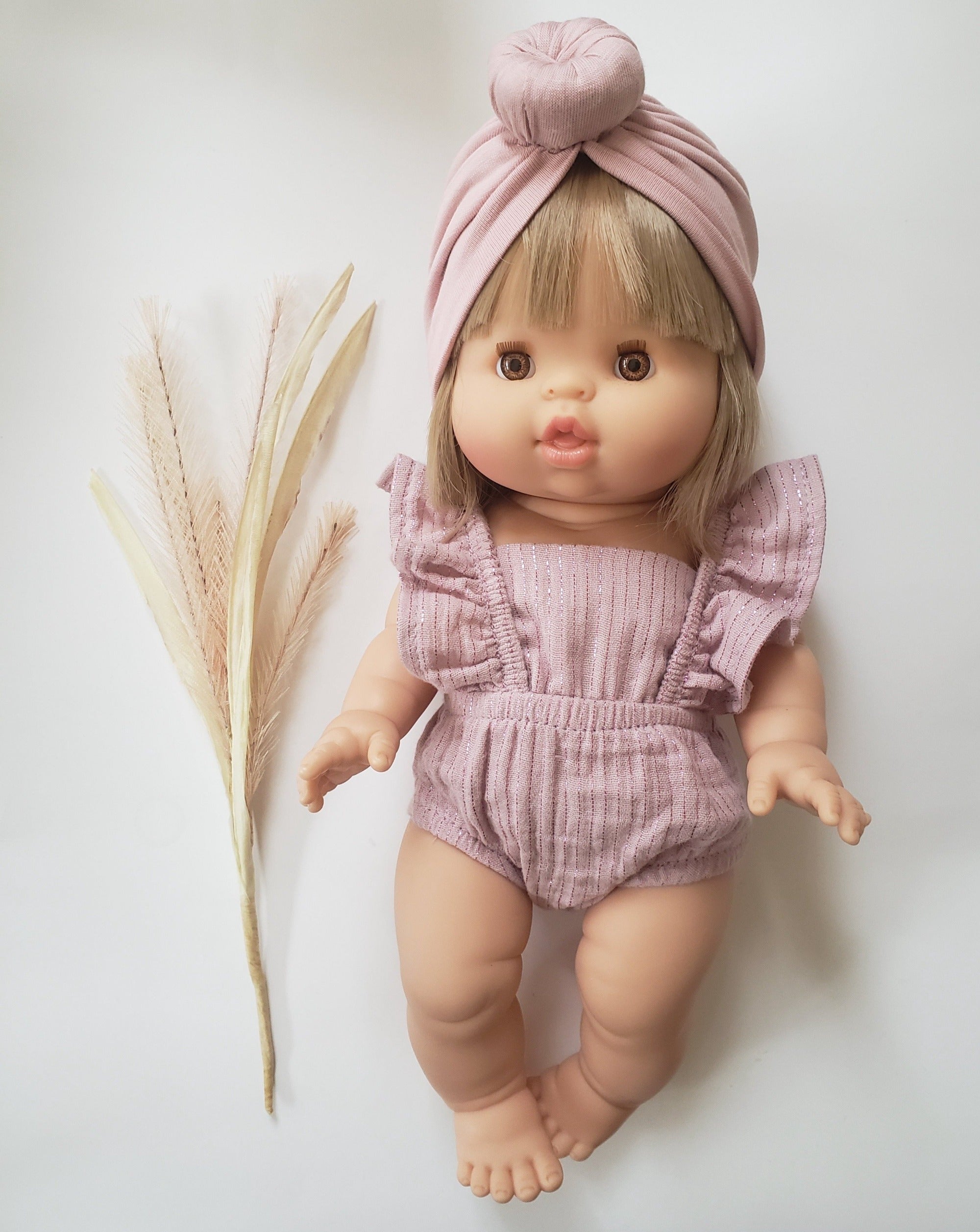 Minikane Doll Romper Lurex Rose Doll Clothing Minikane   