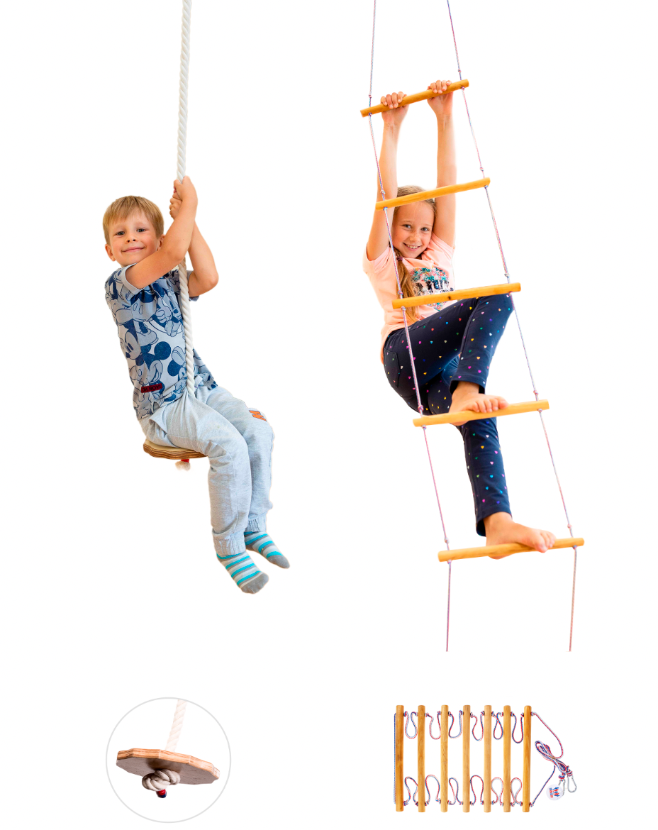 2in1 Swings Set: Disk rope swing + Rope ladder 2in1 Swing Set Goodevas Default Title  